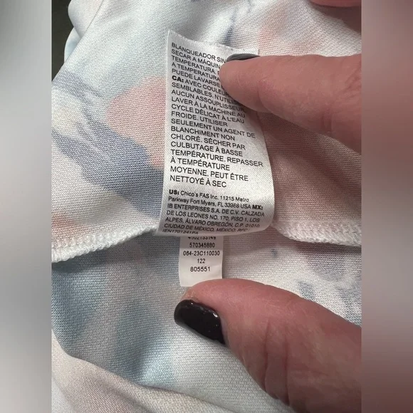 Chico's Short Sleeve Floral Top Blouse Size XL /Chico’s Size 3 EUC! - Picture 9 of 16